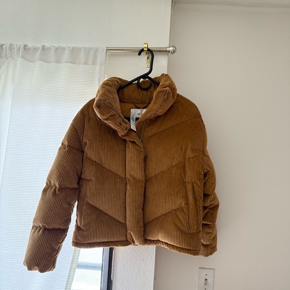 Aritzia Tan Corduroy Puffer Jacket - Picture 2 of 2